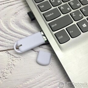 USB накопитель (флешка) Shape с покрытием софт тач, 16 Гб Белая от компании ART-DECO МАРКЕТ - магазин товаров для дома - фото 1
