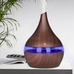 Увлажнитель (аромадиффузор) воздуха Mini Atomization Humidifier, с разноцветной подсветкой ,300 ml, 220V Темное дерево от компании bel-ok - магазин товаров для дома - фото 1