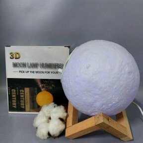 Увлажнитель (аромадиффузор) воздухаUSB MOON LAMP Humidifier 3D с функцией ночника880ml от компании ART-DECO МАРКЕТ - магазин товаров для дома - фото 1