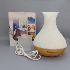 Увлажнитель воздуха (аромадиффузер) Aroma Diffuser с таймером на 1/3/6 часов и LED-подсветкой, 400 ml Белый мрамор от компании bel-ok - магазин товаров для дома - фото 1