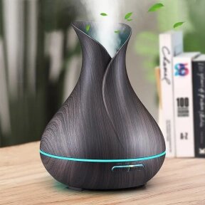 Увлажнитель воздуха (аромадиффузер) Aroma Diffuser с таймером на 1/3/6 часов и LED-подсветкой, 400 ml Темное дерево от компании bel-ok - магазин товаров для дома - фото 1