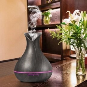 Увлажнитель воздуха,  аромадиффузор Air Humidifier Aromatherapy Тюльпан (луковица), с пультом, 400ml, 220V Темное дерево от компании bel-ok - магазин товаров для дома - фото 1