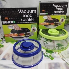 Вакуумная многоразовая крышка Vacuum Food Sealer 25 см (цвет Mix) от компании bel-ok - магазин товаров для дома - фото 1