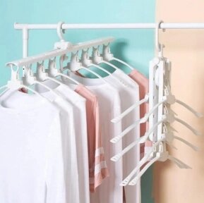 Вешалка-органайзер складная Multifunctional Clothes Hanger 8 вешалок в 1 от компании bel-ok - магазин товаров для дома - фото 1