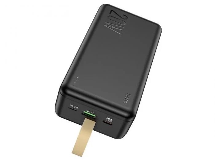 Внешний аккумулятор Hoco Power Bank J87B 30000mAh черный пауэрбанк для зарядки телефона от компании ART-DECO МАРКЕТ - магазин товаров для дома - фото 1