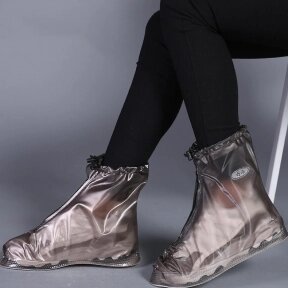 Защитные чехлы (дождевики, пончи) для обуви от дождя и грязи с подошвой цветные р-р 32-34(XS) Черные от компании ART-DECO МАРКЕТ - магазин товаров для дома - фото 1
