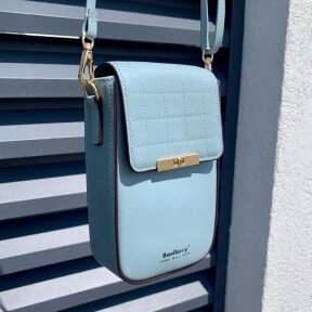 Женская сумка клатч BAELLERRY Show You 8612 для телефона с ремешком Нежно-голубая от компании ART-DECO МАРКЕТ - магазин товаров для дома - фото 1