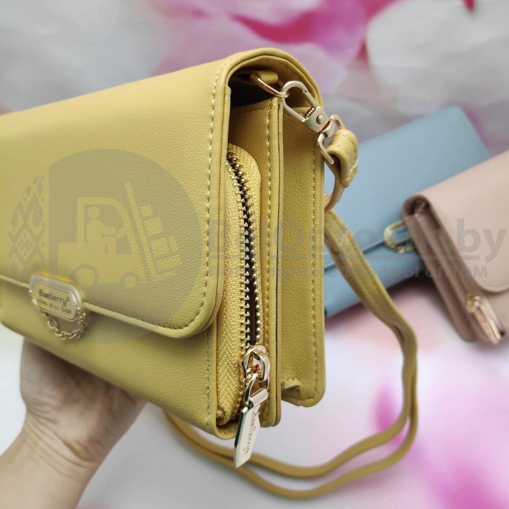 Женская сумочка - портмоне N8606 с плечевым ремнем Baellerry Young Will Show  Желтая Yellow от компании ART-DECO МАРКЕТ - магазин товаров для дома - фото 1