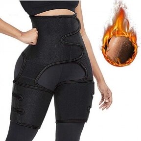 Женский утягивающий  костюм из неопрена Waist Band костюм (Фитнес боди для похудения) L/XL Черный от компании bel-ok - магазин товаров для дома - фото 1