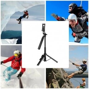 Жесткий устойчивый селфи штатив монопод Portable Tripod Stand A61, Bluetooth (150-32 см) от компании bel-ok - магазин товаров для дома - фото 1