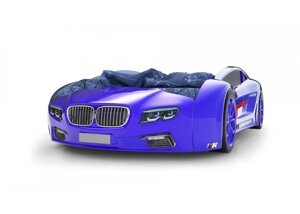 Кровать-машинка Родстер БМВ (синяя) со встроенным матрасом