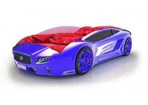 Кровать-машинка Родстер Лексус (синяя) со встроенным матрасом