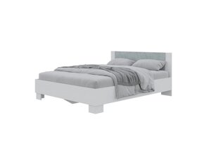 Кровать Нова 1,6 (белый/белый, бетон)