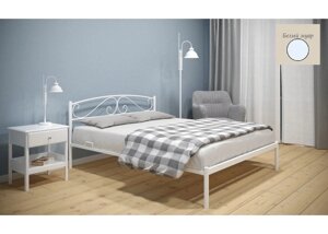 Кровать Верона 1.4 м (белый муар)