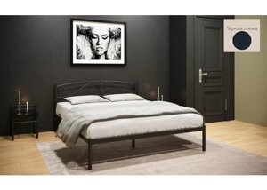 Кровать Верона 1.4 м (черный глянец)