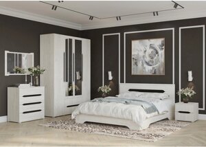 Модульная спальня Вега-5 (крафт белый/крафт белый, венге)