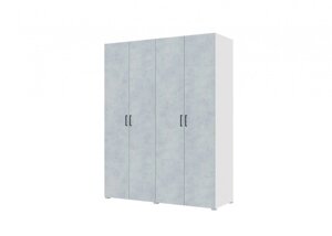 Шкаф четырехстворчатый 1800 - 4 варианта наполнения (белый/бетон)