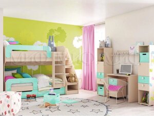 Детская комната Юниор 1 набор 1 (2 варианта цвета) фабрика Миф