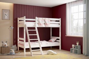Двухъярусная кровать Соня с наклонной лестницей - вариант 10 (2 варианта цвета) фабрика МебельГрад