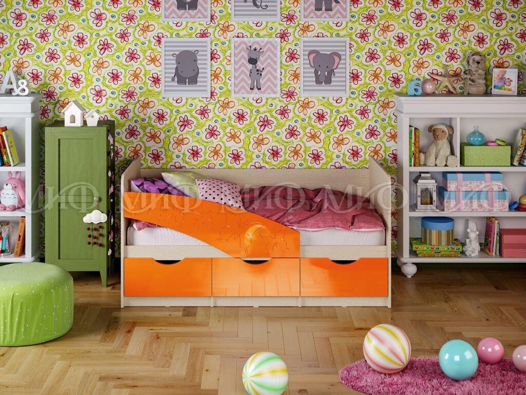 Кровать  Бабочка 1,6 м (1,8 м, 2,0 м)  фабрика МИФ  (9 вариантов цвета) ##от компании## ИП Жерносек Д.Ю - ##фото## 1