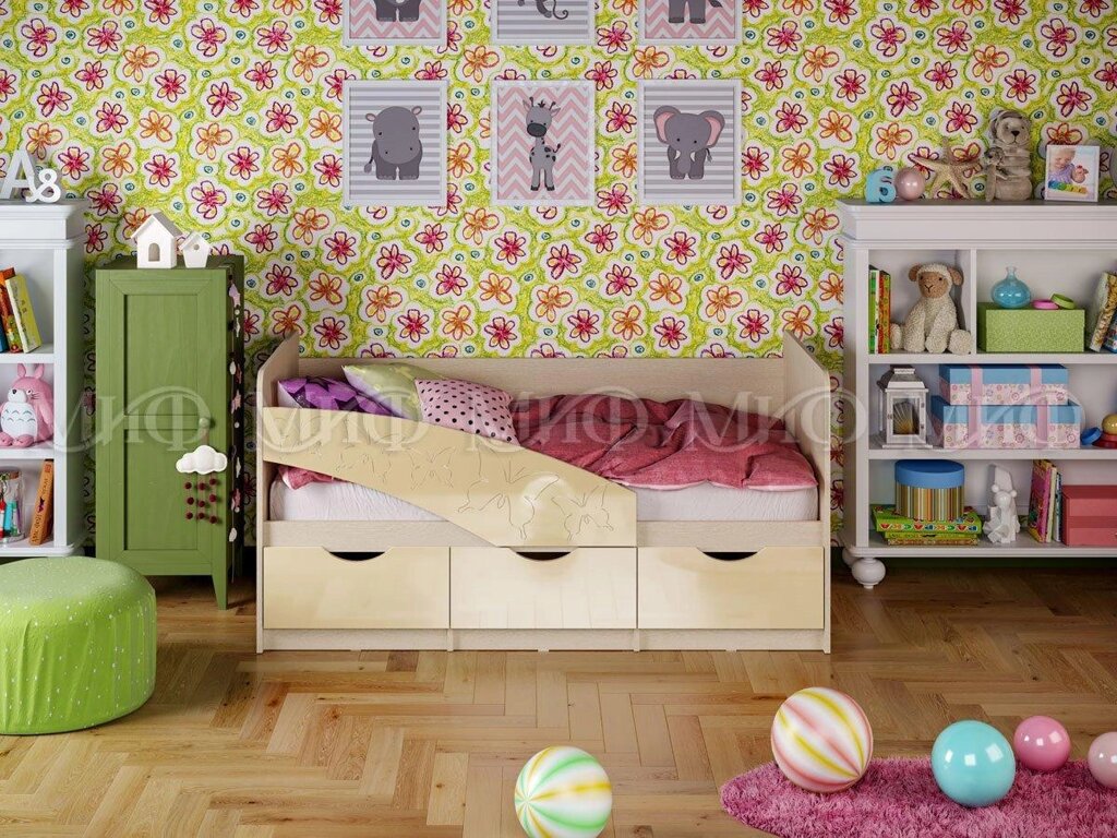 Кровать  Бабочка 2,0 м (1,8 м, 1,6 м)  фабрика МИФ  (9 вариантов цвета) ##от компании## ИП Жерносек Д.Ю - ##фото## 1
