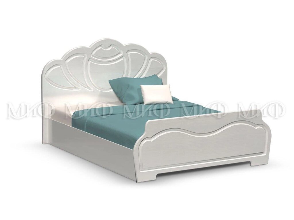 Кровать двуспальная 1,6м Гармония (Белый) фабрика Миф от компании ИП Жерносек Д.Ю - фото 1