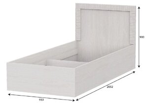 Кровать Гамма 20 (90) Серия 4 SV-Мебель основ. ЛДСП (ТМ Просто хорошая мебель)
