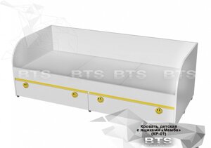 Кровать КР-01 Мамба (белый /лайм/желтый) фабрика БТС