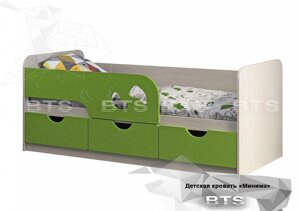 Кровать Минима 1,6м дуб атланта/лайм глянец фабрика БТС