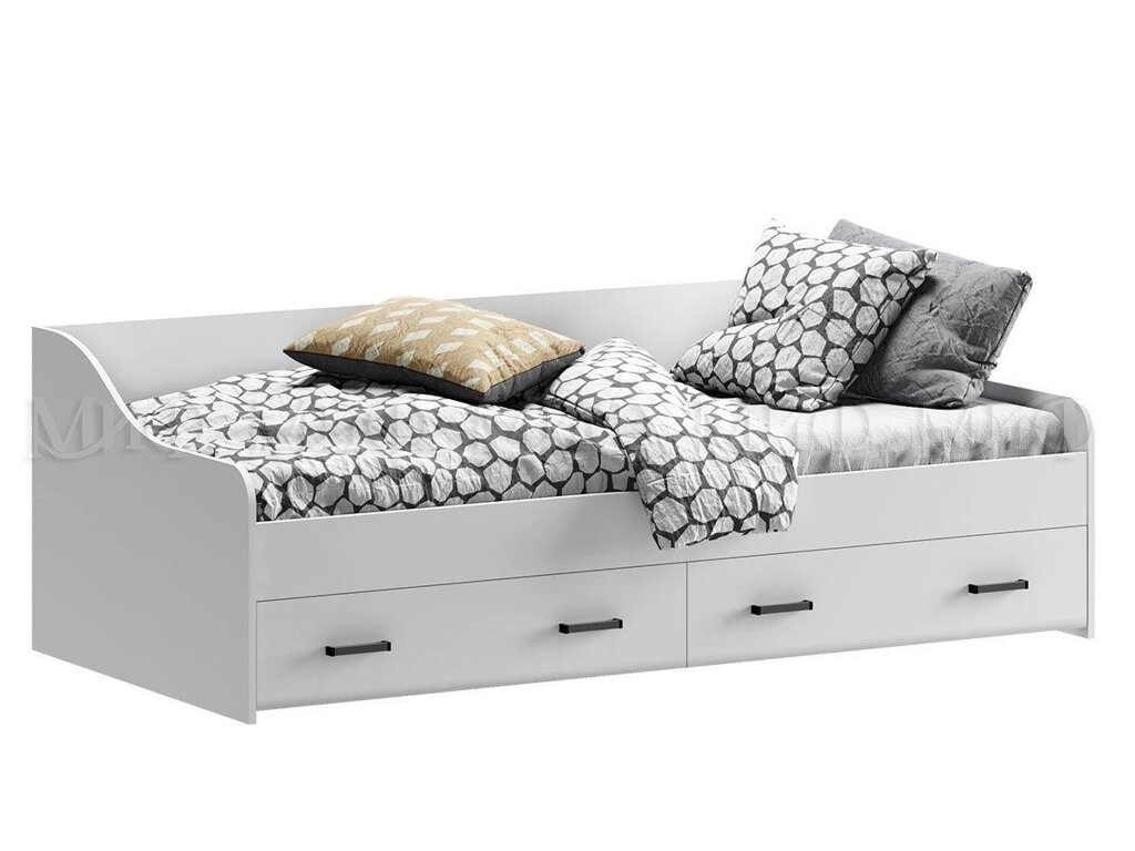 Кровать Вега NEW (белый, белый глянец) фабрика Миф ##от компании## ИП Жерносек Д.Ю - ##фото## 1
