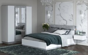 Набор мебели для жилой комнаты Quartz-13 (Спальня-1) кровать с ПМ фабрика Интерлиния - 2 варианта цвета