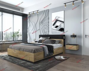 Набор мебели для жилой комнаты Quartz-16 (Спальня-4) фабрика Интерлиния- 2 варианта цвета