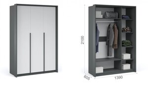 Распашной шкаф Мишель 3дв (2 варианта цвета) фабрика Империал