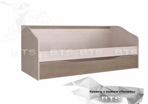 Кровать с ящиком Паскаль (дуб атланта/ясень шимо) фабрика БТС