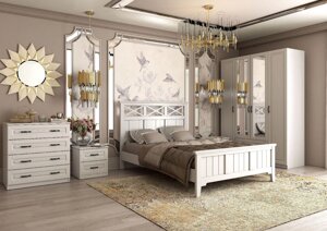 Модульная спальня Кантри (ЛАК), Белый фабрика Браво - 2 варианта цвета