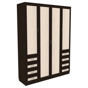 Шкаф для белья со штангой, полками и ящиками арт. 112 система Гарун (6 вариантов цвета)