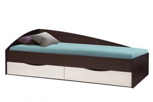 Кровать Фея 3 ассиметричная 80х190 с ящиком фабрика Олмеко (4 варианта цвета)