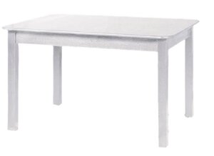 Стол обеденный Бахус из массива ольхи (Cream White//Белый//Сатин//Серый) фабрика Мебель-Класс
