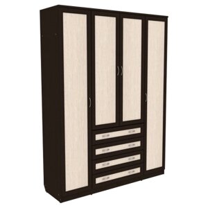 Шкаф для белья со штангой, полками и ящиками арт. 110 система Гарун (6 вариантов цвета)