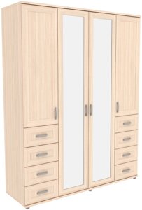 Шкаф для одежды с зеркалами 514.06 модульная система Гарун (3 варианта цвета) фабрика Уют сервис