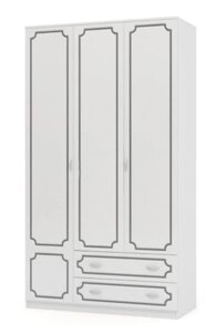Шкаф ШР-3 трехдверный без зеркал Лакированный жемчуг (2 варианта цвета) фабрика Браво