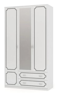 Шкаф ШР-3 трехдверный Лакированный жемчуг (2 варианта цвета) фабрика Браво