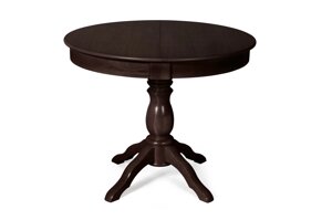 Стол круглый раздвижной из массива дерева ольхи Гелиос Dark OAK (Dark OAK/Венге/Орех/Палисандр) Мебель-Класс