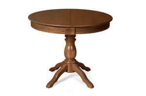 Стол круглый раздвижной из массива дерева ольхи Гелиос орех (Dark OAK/Венге/Орех/Палисандр) Мебель-Класс