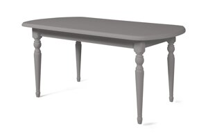 Стол обеденный из массива дерева ольхи Аполлон-01 серый (Cream WhiteБелыйСатин/фабрика Мебель-Класс