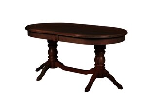 Стол обеденный раздвижной из массива дерева ольхи Зевс Dark OAK (Dark OAK/Венге/Орех/Палисандр) Мебель-Класс