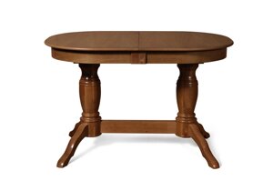 Стол обеденный раздвижной из массива ольхи Пан орех (Dark OAKВенгеОрехПалисандрР-4) Мебель-Класс