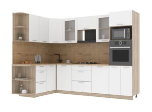 Угловая кухня Мила стандарт 1,68х2,8 ВТ белая - много цветов и комбинаций- фабрика Интерлиния