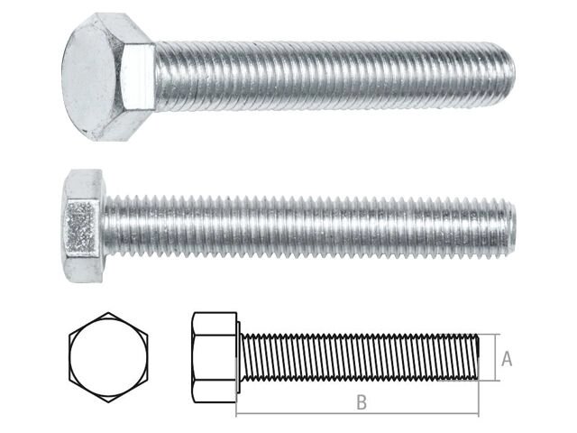 Болт М10х60 мм шестигр., цинк, кл. пр. 5.8, DIN 933 (20 шт в карт. уп.) STARFIX от компании ИнструментМастер - Магазин строительной и садовой техники - фото 1