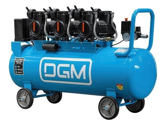 Компрессор DGM AC-6100LD безмасляный (450 л/мин, 8 атм, коаксиальный, безмасляный, электр. блок упр., ресив. 100 л, 230 от компании ИнструментМастер - Магазин строительной и садовой техники - фото 1